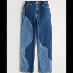 Hollister Wavy Ultra High Waist Dad Jeans 19 Long Plus